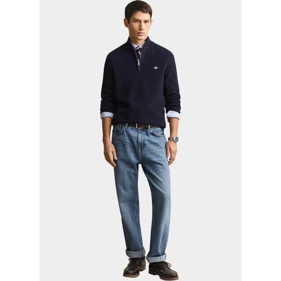 Half Zip in Navy - Image 5