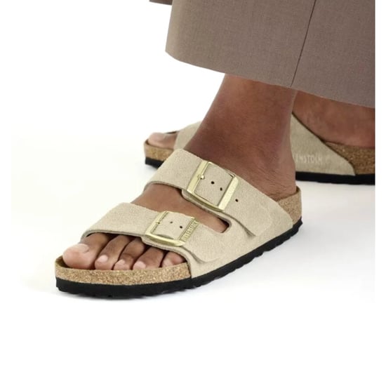 Birkenstock arizona suède sandcast platte sandalen unisex - Image 3