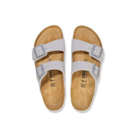 Birkenstock Arizona birko-flor smal voetbed grijze unisex slipper - Image 3