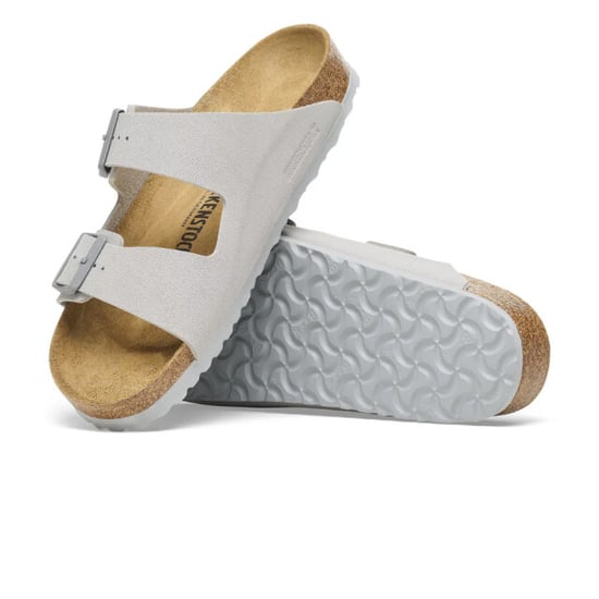 Birkenstock Arizona birko-flor smal voetbed grijze unisex slipper - Image 6