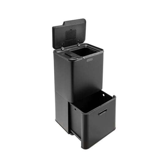 Luzzo ® kansas push prullenbak 63 liter afvalscheiding 4 vakken afval scheiden - Image 1