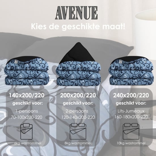 Avenue luxe en makkelijk dekbed zonder overtrek – hoesloos lits-jumeaux dekbed - Image 4