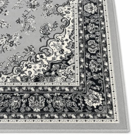 Muratap Nain klassiek vintage oosters vloerkleed medaillon zilver- 160x230 cm - Image 3