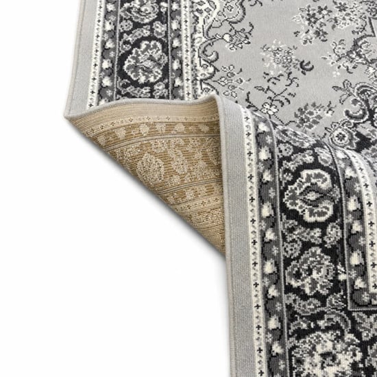 Muratap Nain klassiek vintage oosters vloerkleed medaillon zilver- 160x230 cm - Image 4