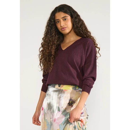 Nümph 707060 nudayletta lurex v-neck pullover fig - Image 5