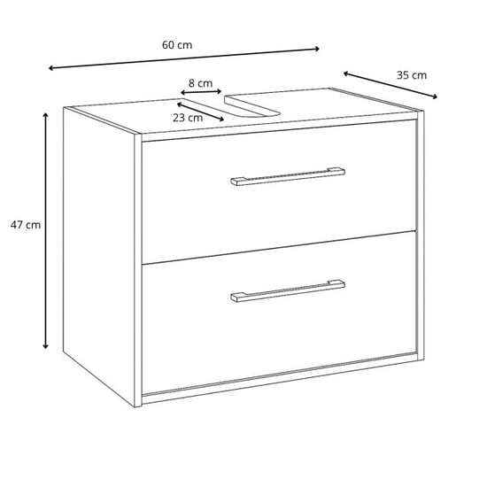 Badplaats Wastafelkast set florence 60 x 35 cm – bruin – badmeubel met - Image 2