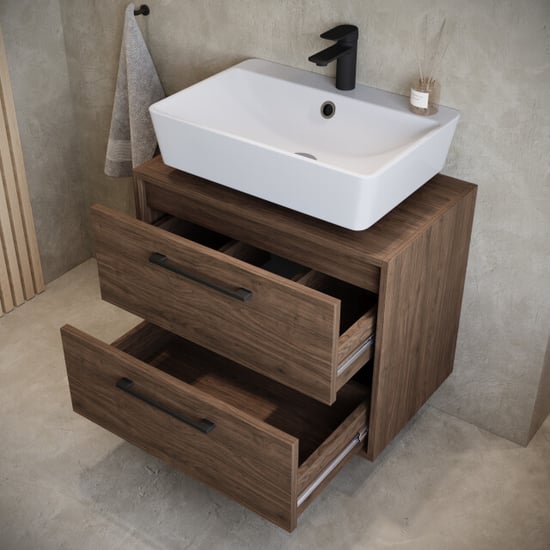 Badplaats Wastafelkast set florence 60 x 35 cm – bruin – badmeubel met - Image 6
