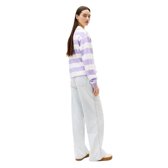Tommy Jeans Dames/Dames Gestreept Gestreept Poloshirt (Amethist Paars) - Image 3