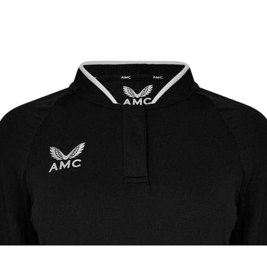 Castore Raglan-poloshirt met lange mouwen voor dames (Zwart) - Image 3