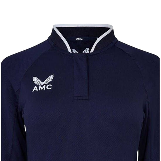 Castore Raglan-poloshirt met lange mouwen voor dames (Marine, Wit) - Image 3