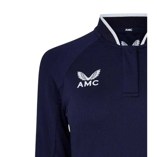 Castore Raglan-poloshirt met lange mouwen voor dames (Marine, Wit) - Image 4