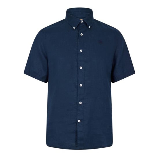Timberland Herenoverhemd van Mill Brook, van linnen, met kraag en knoopsluiting (Donkere saffier) - Image 1
