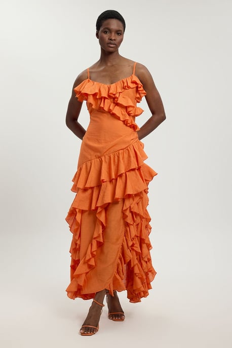 Drama Frill Maxi Dress - Image 1