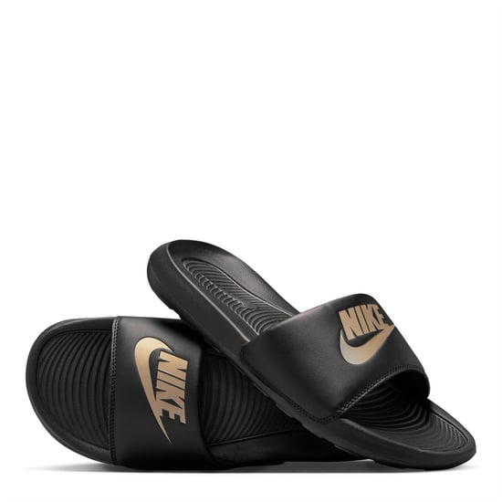 Men's Nike One Slides in Black/Metallic - Image 3