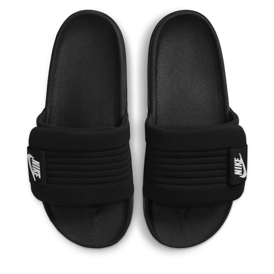 Men's Nike Offcourt Adjust Slides Open Toe Flats in Black/White-Bla - Image 5