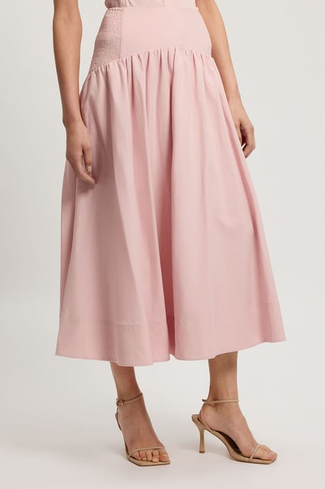 Shirred Woven Maxi Skirt - Image 2