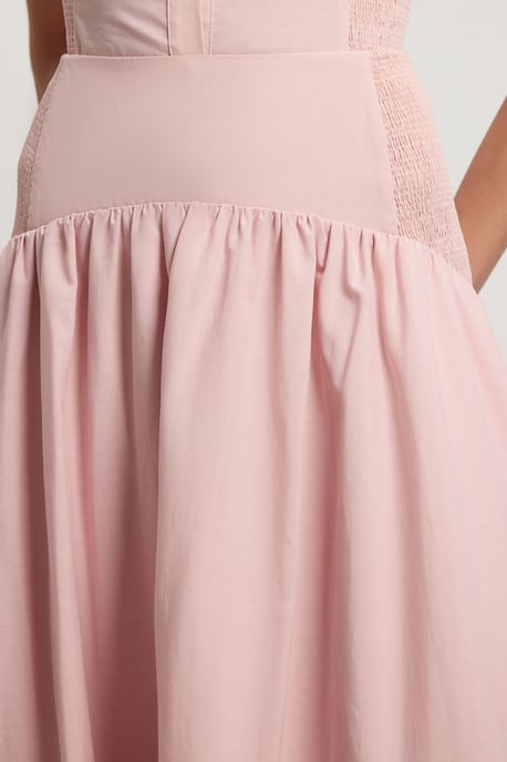 Shirred Woven Maxi Skirt - Image 4