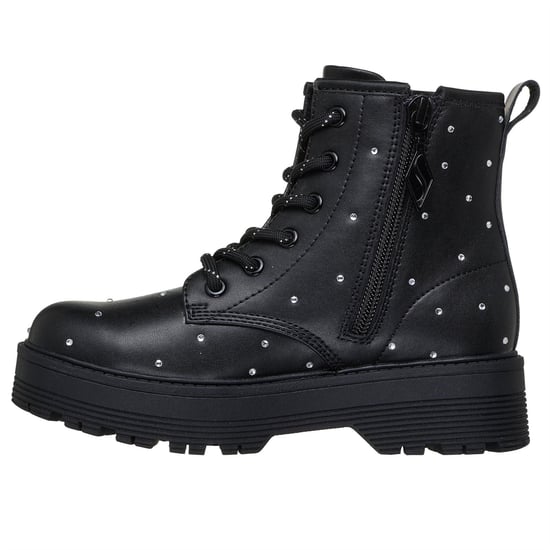 Girls Skechers Ankle Heeled Boot in Black - Image 2