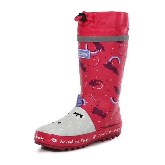 Boys Regatta Large Genie Cartoon Wellington Boots in WinterbUnico - Image 2