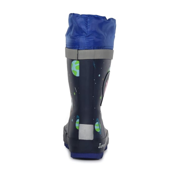 Boys Regatta Splash Graphic Print Wellington Boots in Navy Space - Image 3