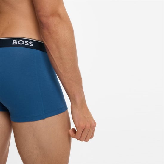 Men's Boss Pack Power Boxer Shorts in Open Blue - Image 3