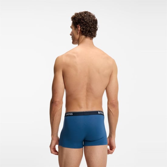 Men's Boss Pack Power Boxer Shorts in Open Blue - Image 6