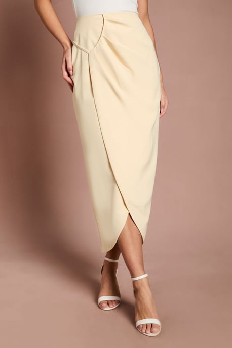 Lisa Tan Column Midi Skirt - Image 2