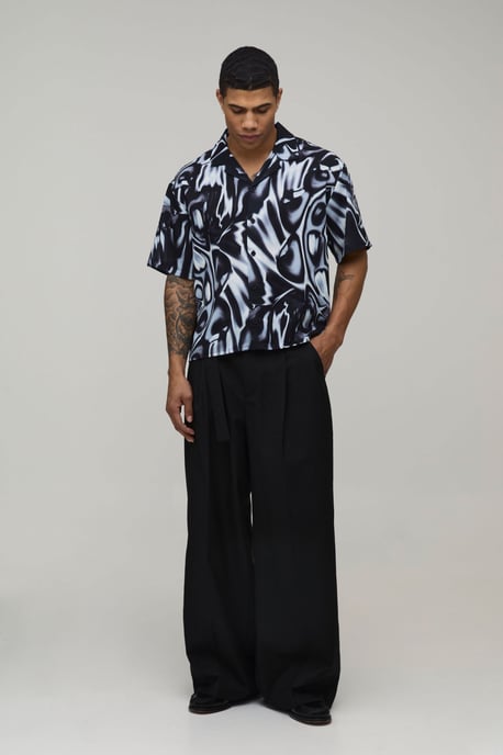 Wide Fit Belted Pleat Front Tailored Trousers - Image 4