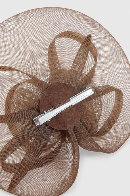 Chocolate Loop Clip Hair Fascinator - Image 4