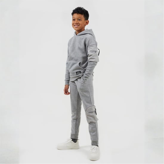 Boys Brave Soul Skinny Fit Joggers in Light Grey - Image 4
