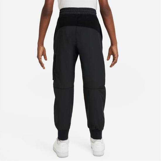 Boys Nike Utility Solid Patterned Slim Joggers in Black/Black - Image 4