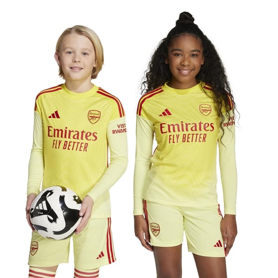 Boys adidas GoalKeepers shirt 2025 2026 in Yellow/Red - Image 3