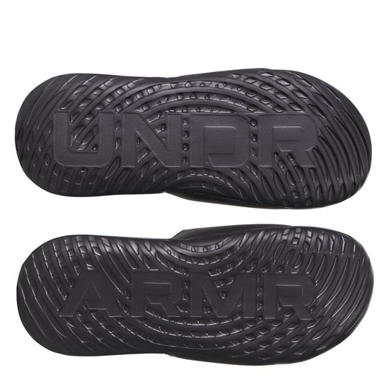 Boys Under Armour Ignite Select Open Toe Slides in Black - Image 2
