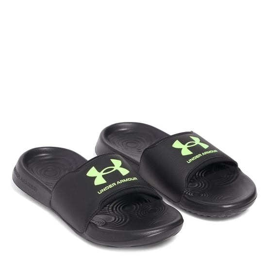 Boys Under Armour Ignite Select Open Toe Slides in Black - Image 4