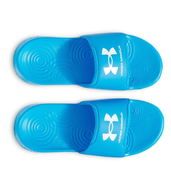 Boys Under Armour Ignite Select Open Toe Slides in Blue - Image 4