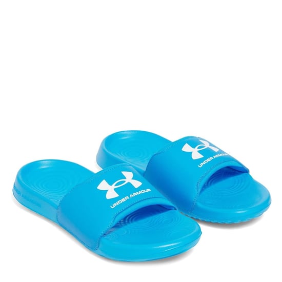 Boys Under Armour Ignite Select Open Toe Slides in Blue - Image 5