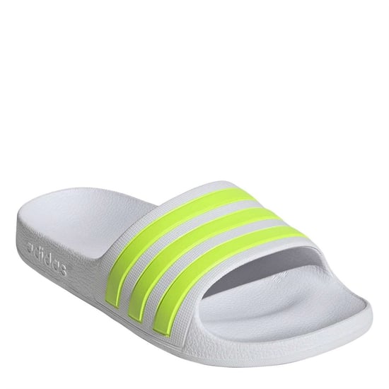 Boys adidas Adilette Aqua in Ftwr White/Sola - Image 3
