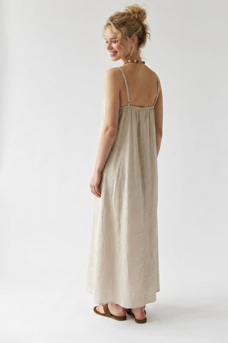 Sleeveless A-line Maxi Dress - Image 4