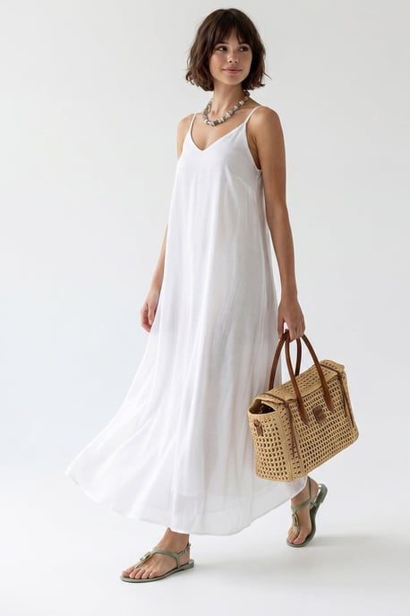 Sleeveless A-line Maxi Dress - Image 3