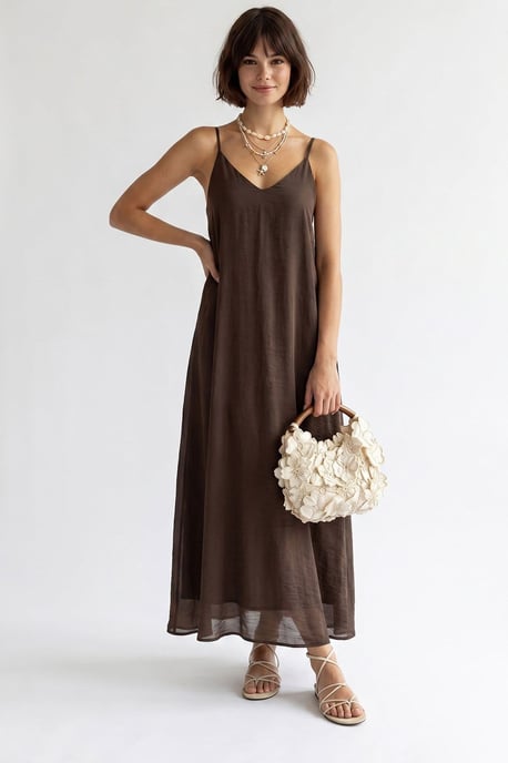 Sleeveless A-line Maxi Dress - Image 3