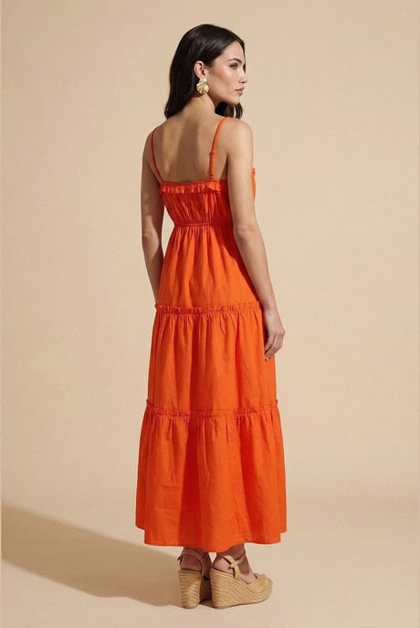 Ruched Tiered Maxi Dress - Image 3