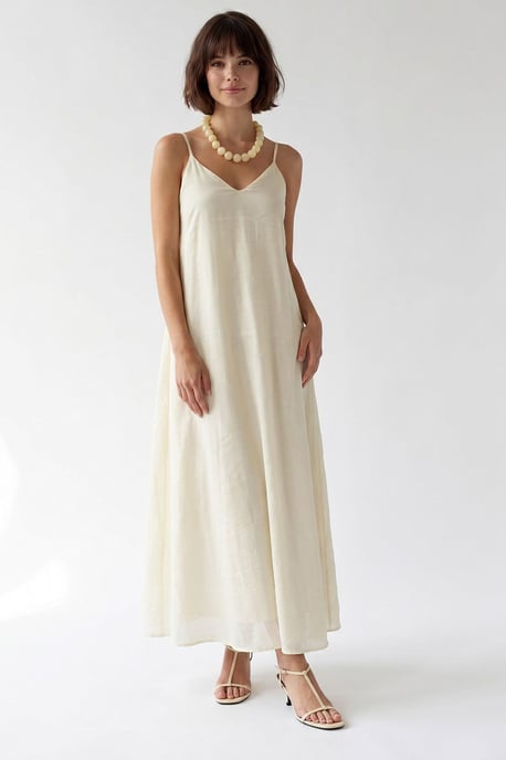 Sleeveless A-line Maxi Dress - Image 1