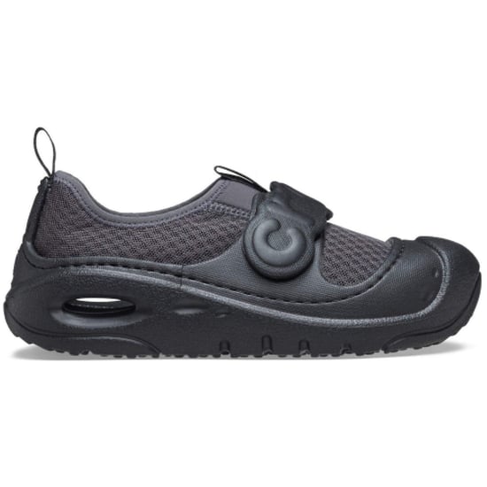 Boys Crocs Swiftwater Splash Crocodile Print Shuv Clogs in Black - Image 1