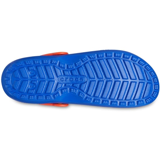 Boys Crocs Classic Lined Mules in Blue Bolt/Multi - Image 3