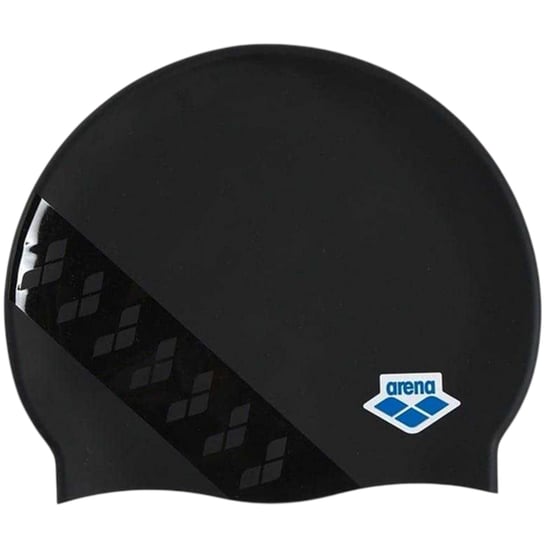Arena Unisex zwemkap voor volwassenen met strepen en logo (Zwart) - Image 3