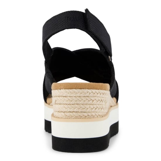Women's Toms Diana Crossover Low Heel Open Toe Sandals in Black - Image 5