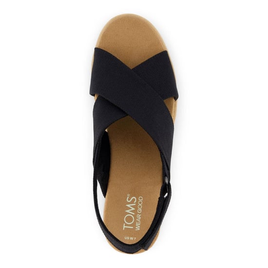 Women's Toms Diana Crossover Low Heel Open Toe Sandals in Black - Image 6