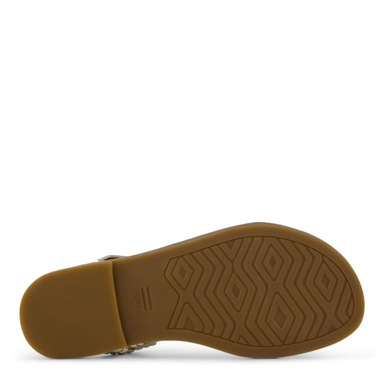 Women's Toms Kira Gladiator Sandals Open Toe Flats in Gold - Image 4