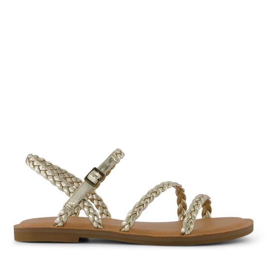 Women's Toms Kira Gladiator Sandals Open Toe Flats in Gold - Image 5