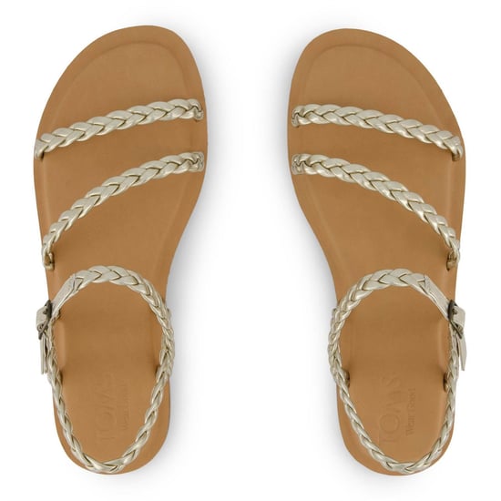 Women's Toms Kira Gladiator Sandals Open Toe Flats in Gold - Image 6